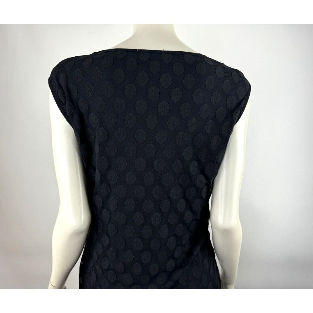 FUZZI Flock Tulle Dress Women XL‎ EUC $435 Stretch Short Sleeve Lined  Boat Neck - Picture 12 of 12
